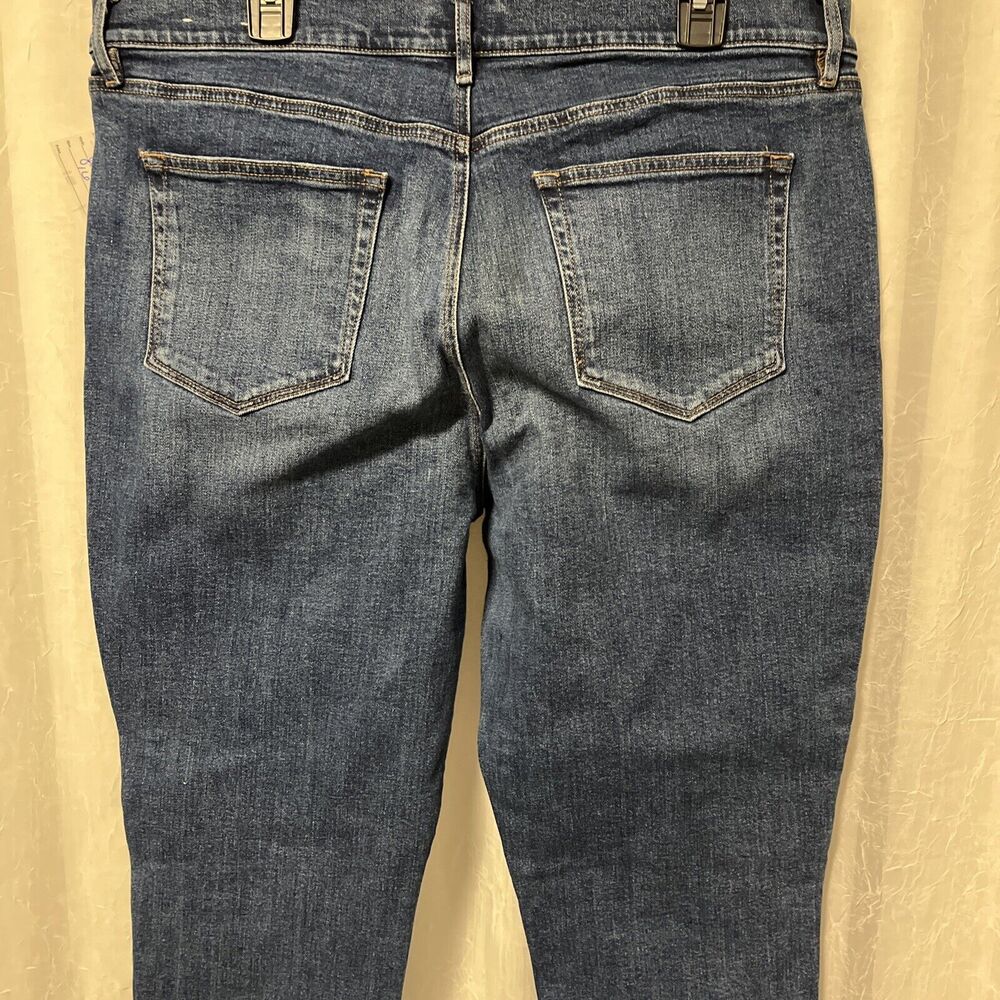 LOFT Skinny Ankle Crop Jeans Raw Hem Size 16 - Picture 7 of 8